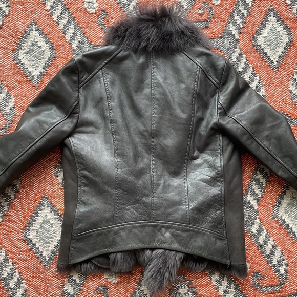 All Saints Caradon Shearling Jacket US 0 - Picture 9 of 9